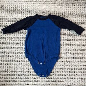 Primary Blue and Navy baby Bodysuit - 3-6 months